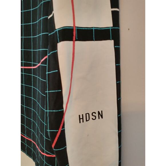 Hudson Outerwear Men's XL Shirt Black T-Shirt Grid Pattern Number Line Crewneck - Picture 11 of 16